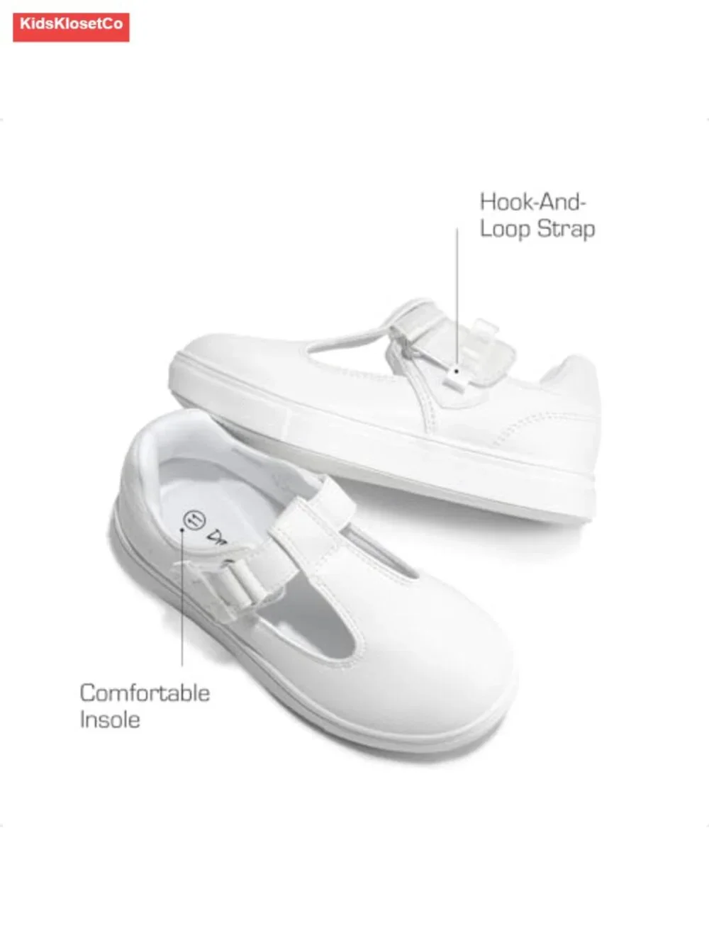 Girls Mary Jane Toddler School Shoes with Arch Support T-Strap Sneakers Flats
